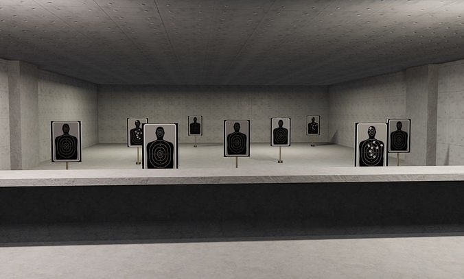 Shooting Room - Training - Tiro ao Alvo Low-poly 3D model