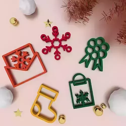 Christmas Cookie Cutter and Accessories 3D print model