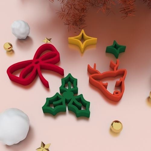 Christmas Cookie Cutter and Accessories 3D print model_1