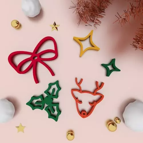 Christmas Cookie Cutter and Accessories 3D print model_0