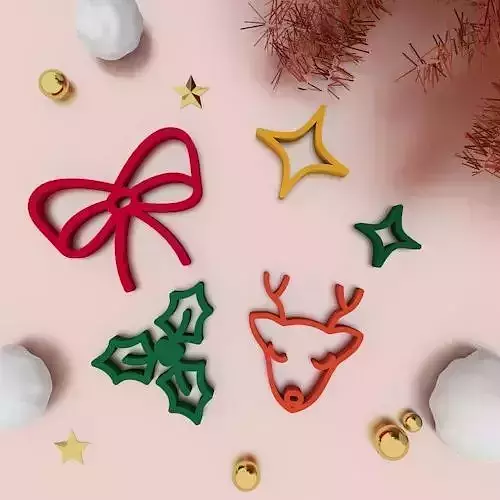 Christmas Cookie Cutter and Accessories 3D print model