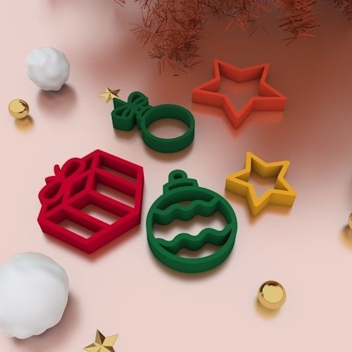 Christmas Cookie Cutter and Accessories 3D print model_1