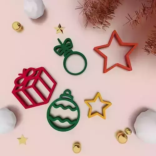 Christmas Cookie Cutter and Accessories 3D print model