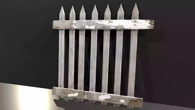 Fence PBR Game Ready Low-poly 3D mode