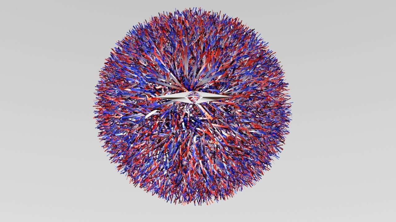 Tinsel Christmas Tree 3D model_4