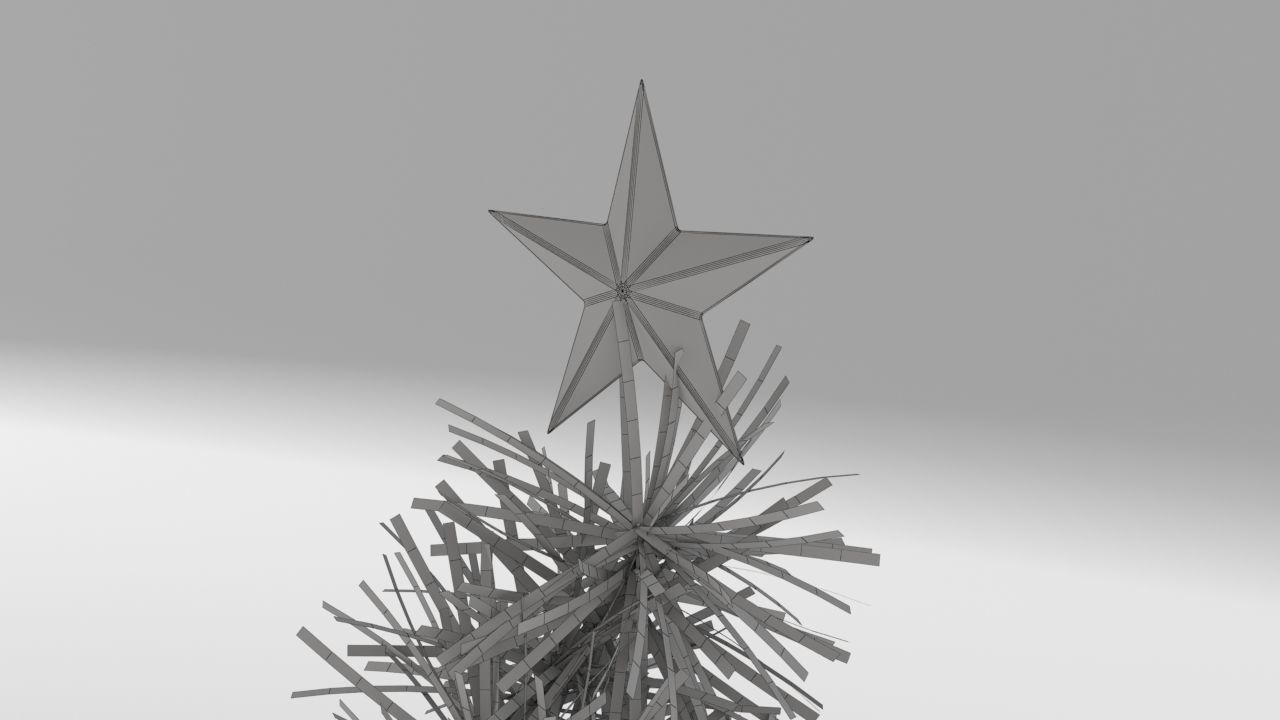 Tinsel Christmas Tree 3D model_3