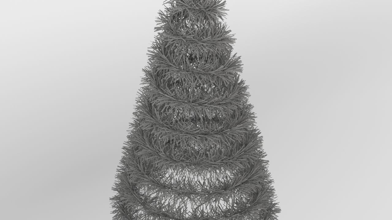 Tinsel Christmas Tree 3D model_9