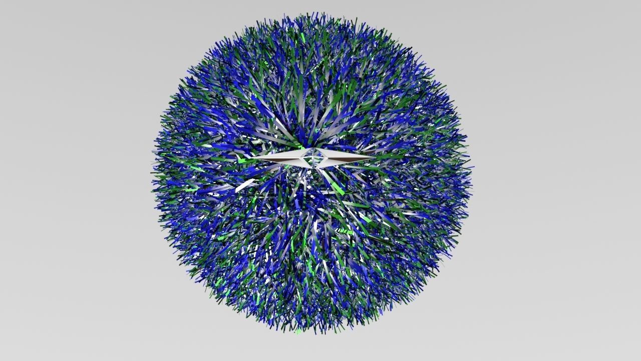 Tinsel Christmas Tree 3D model_12