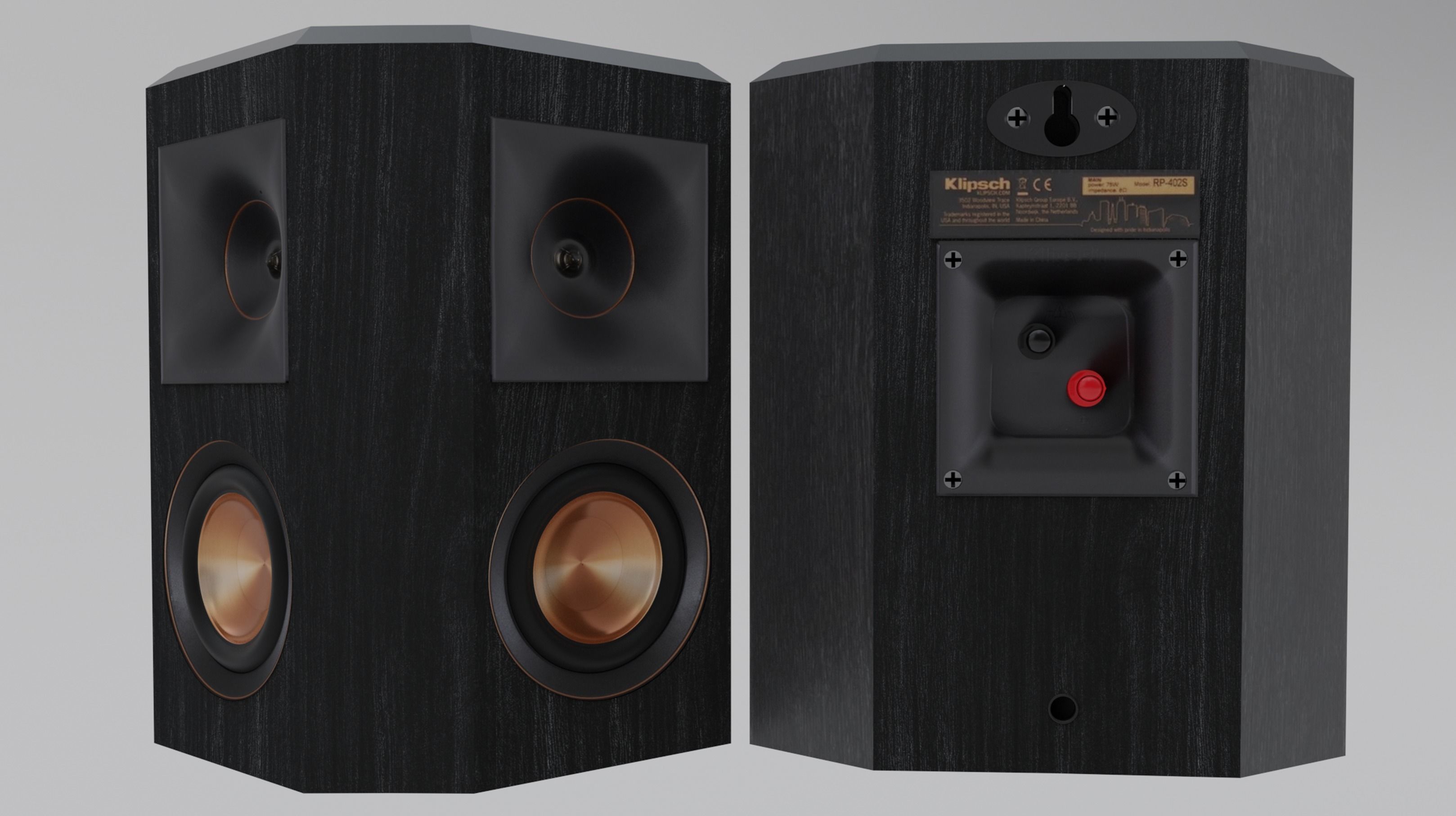 Speakers Klipsch Reference Selenium Low-poly 3D model_8