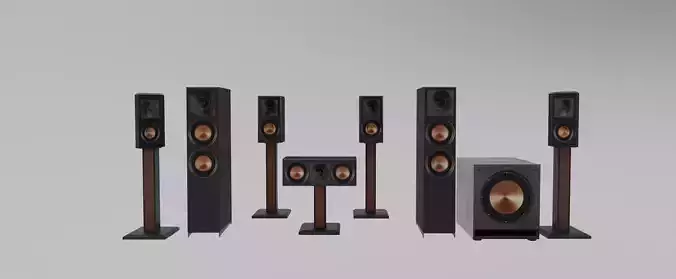 Speakers Klipsch Reference Selenium Low-poly 3D model