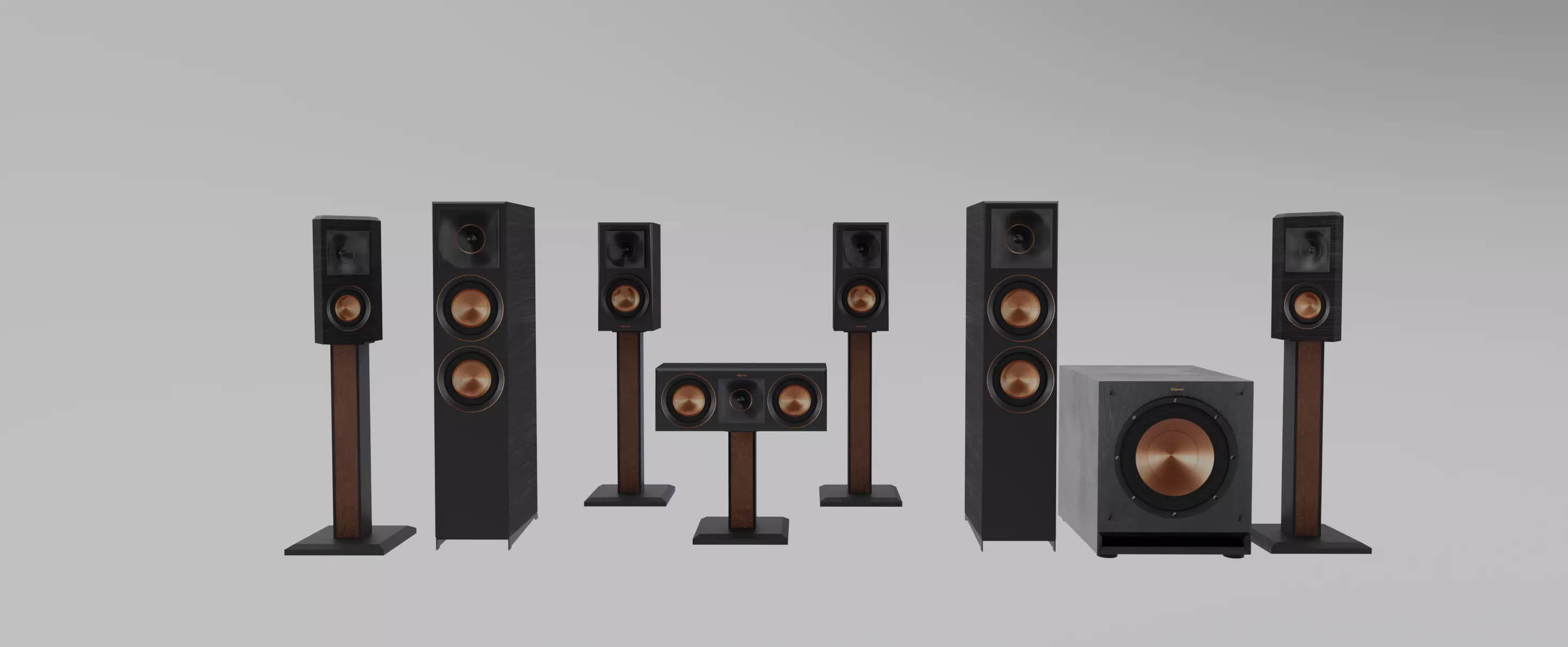 Speakers Klipsch Reference Selenium Low-poly 3D model_0