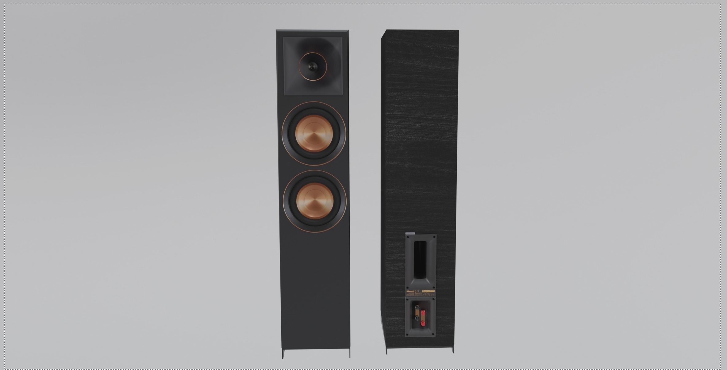 Speakers Klipsch Reference Selenium Low-poly 3D model_11