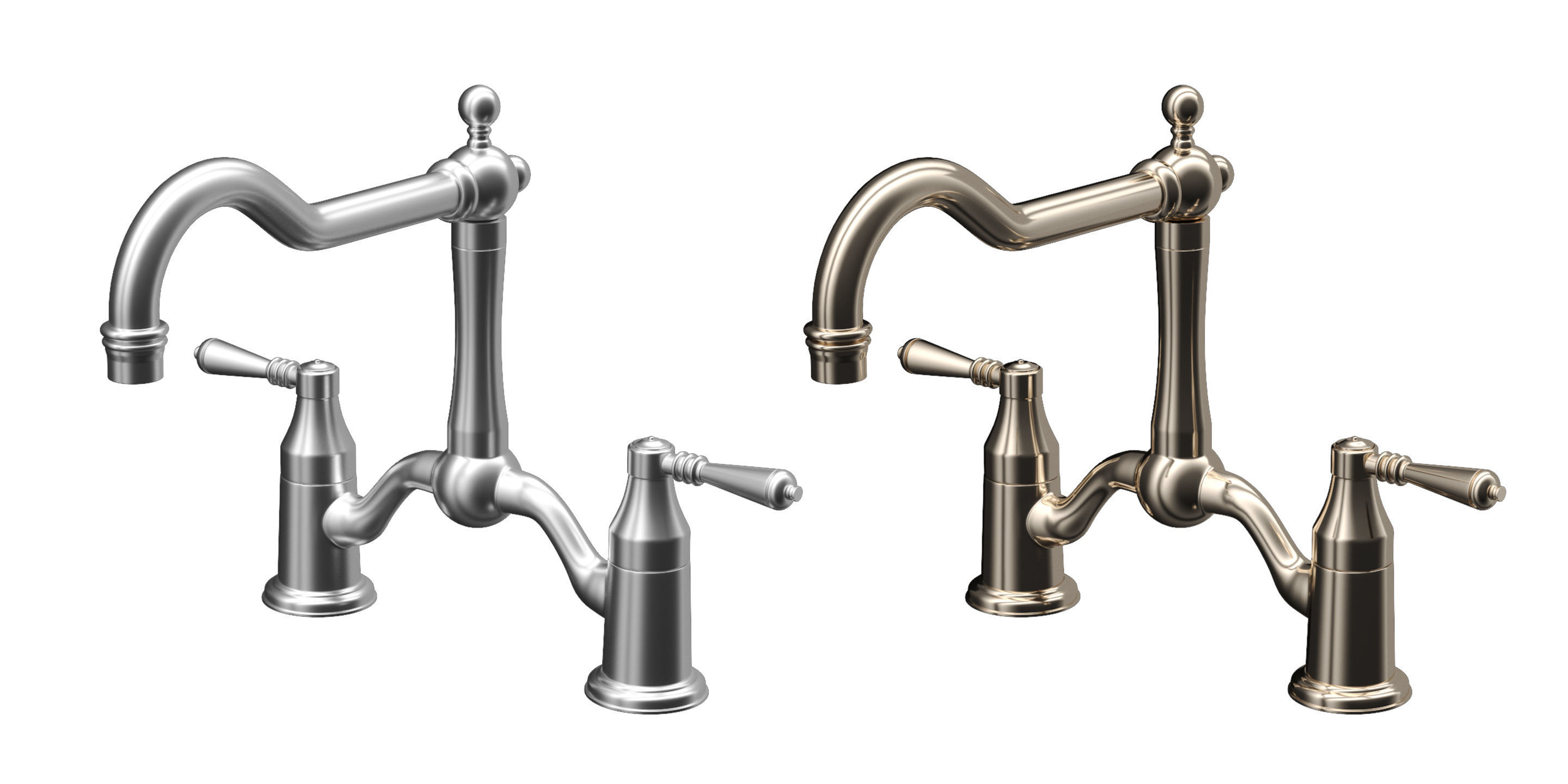Tresa Two Handle Bridge Kitchen Faucet by Brizo 3D model_2