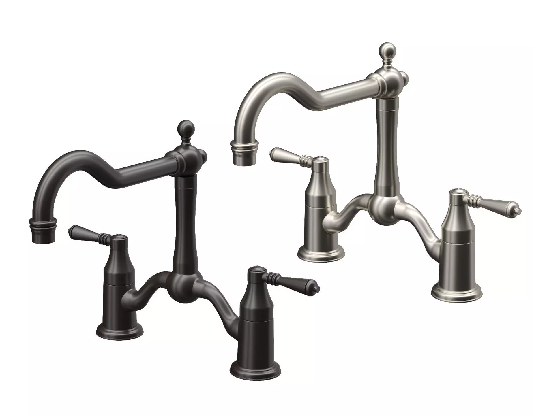 Tresa Two Handle Bridge Kitchen Faucet by Brizo 3D model_0