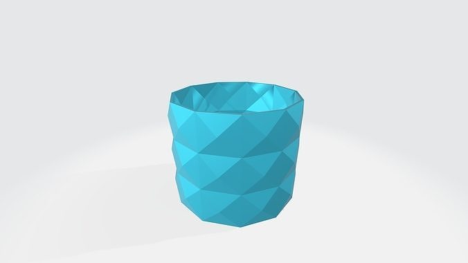 Diamond cut pen holder 3D print model