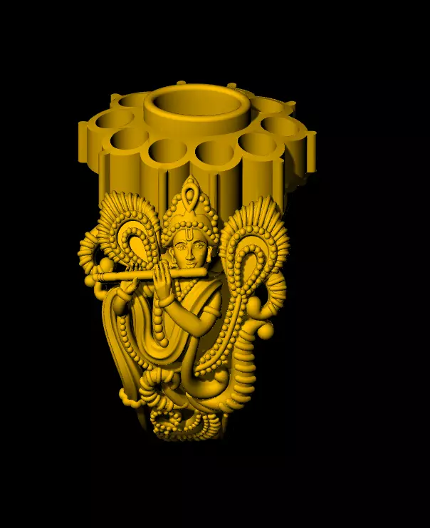 South Krishna  ring  rhino matrix  3D print model_0