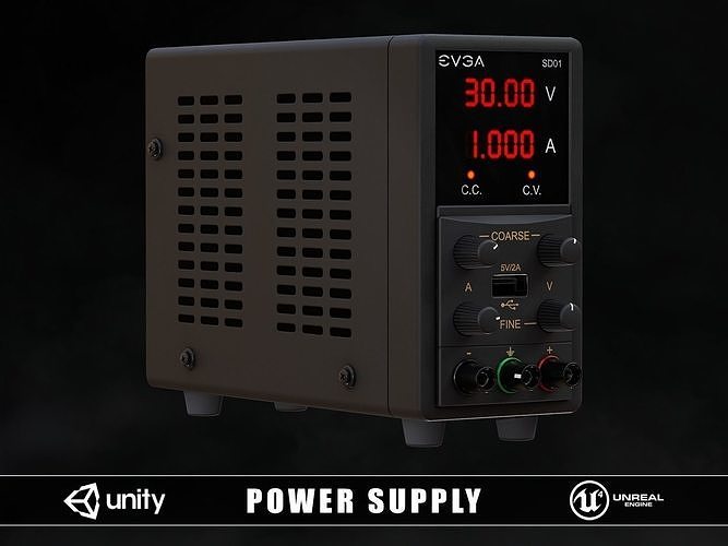 Power Supply Low-poly 3D model