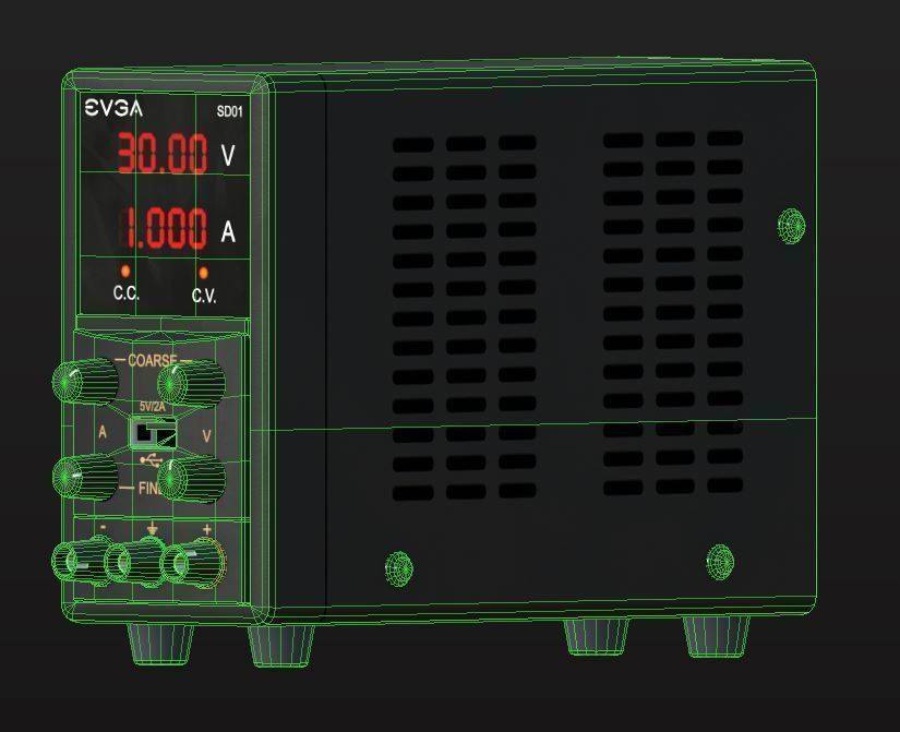 Power Supply Low-poly 3D model_9
