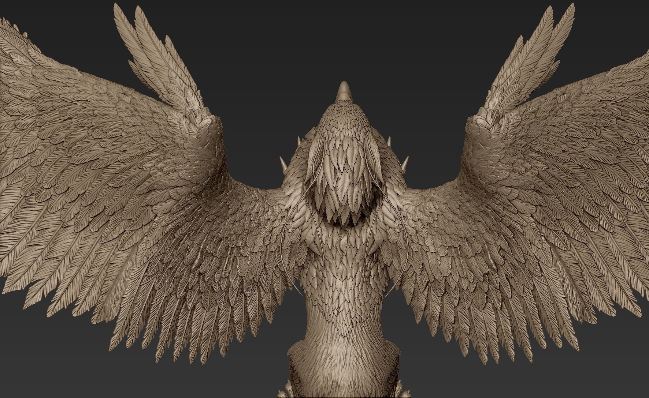 Grifon dragon with wings 3D model_13