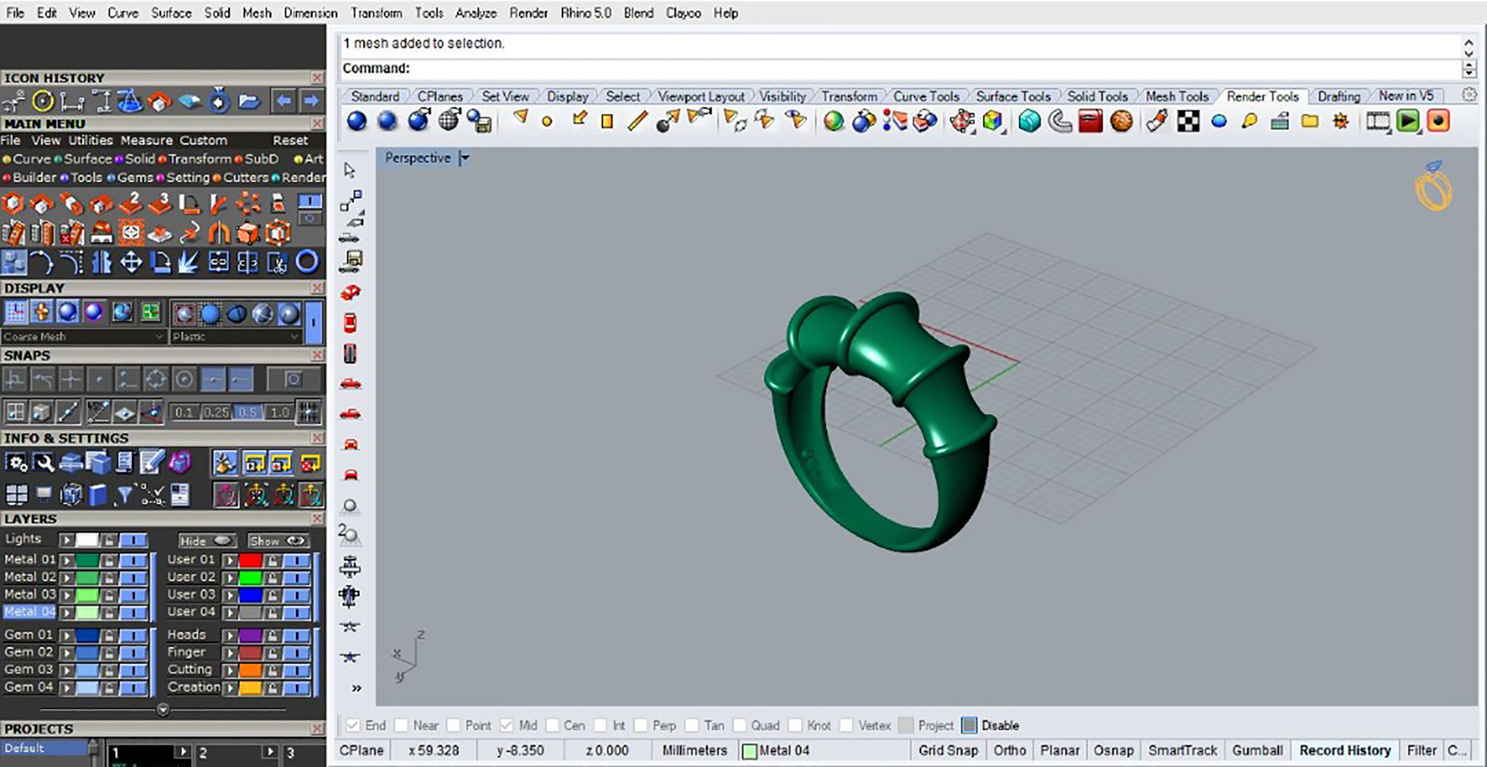 Ring R 03 3D print model_6