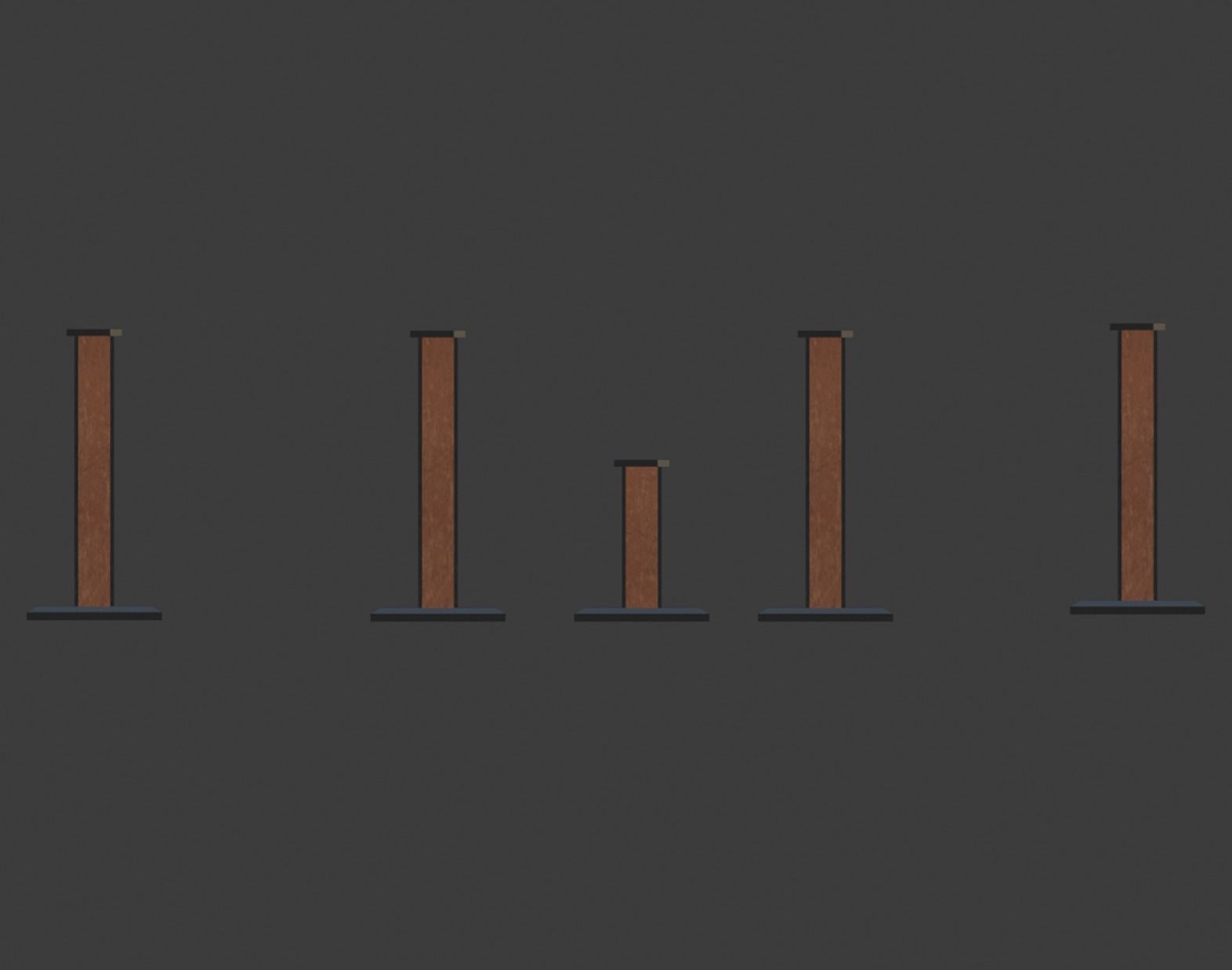  Pedestal for Speakers Bookshelf  Low-poly 3D model_2