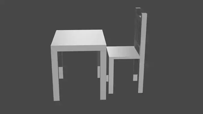 A Simple table with a chair
