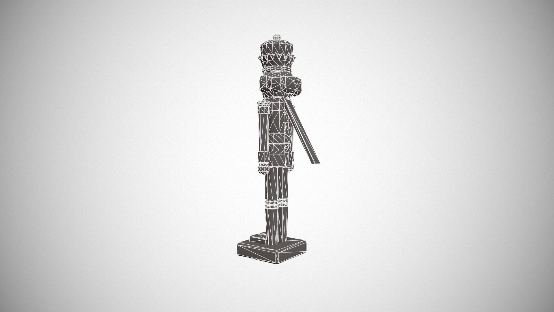 Gold Nut Cracker Low-poly 3D model_20