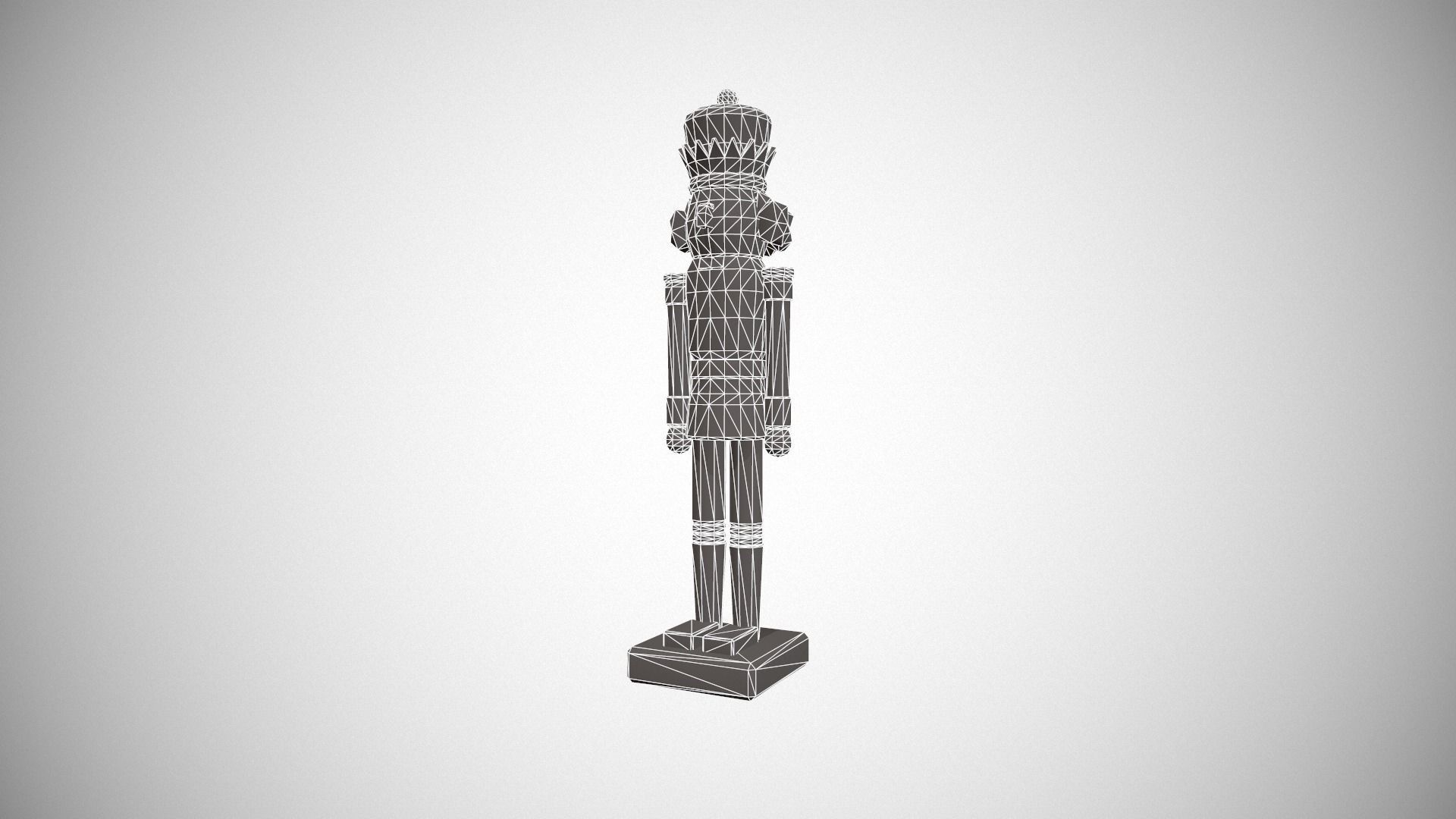 Gold Nut Cracker Low-poly 3D model_23