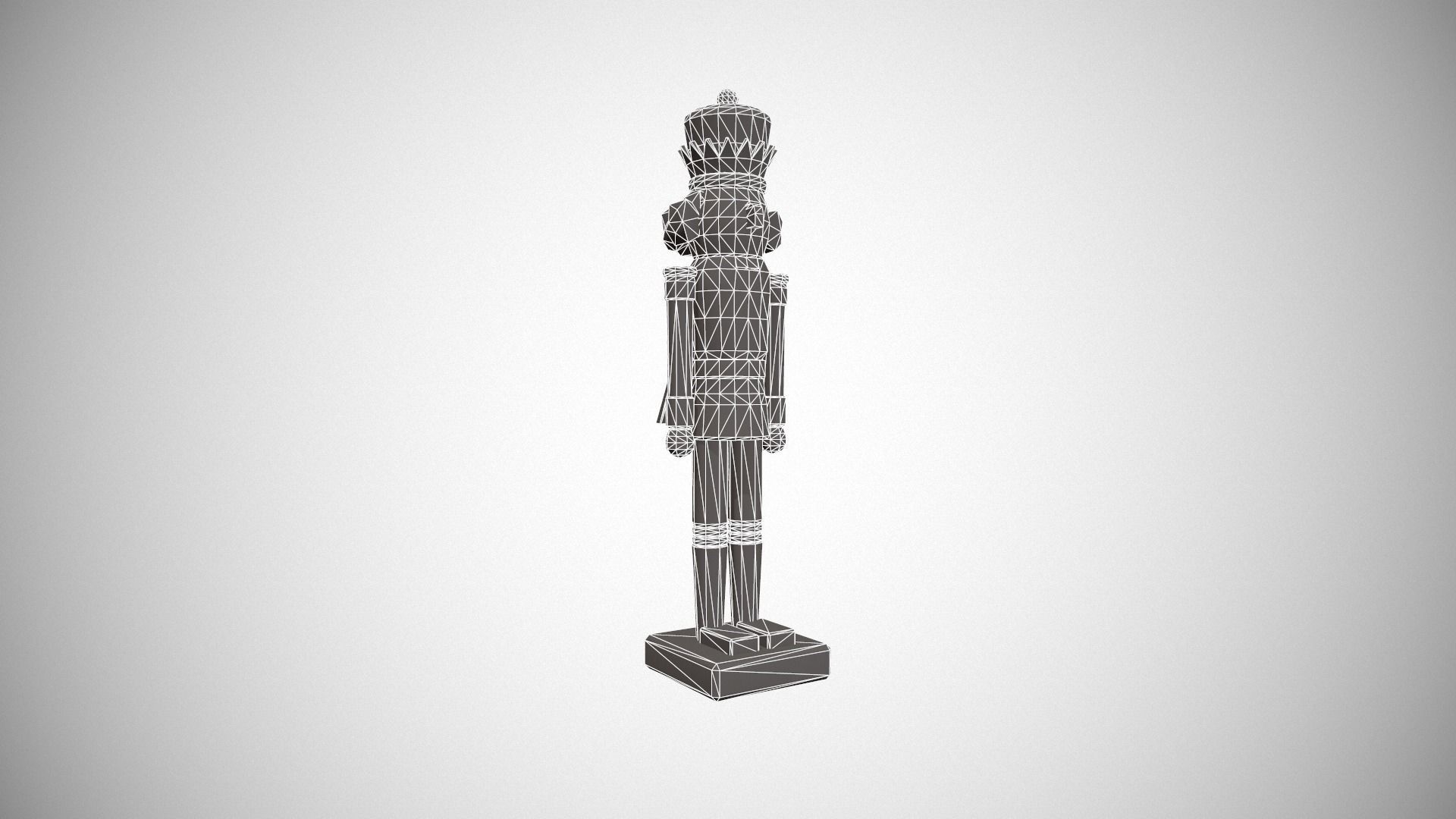 Gold Nut Cracker Low-poly 3D model_14