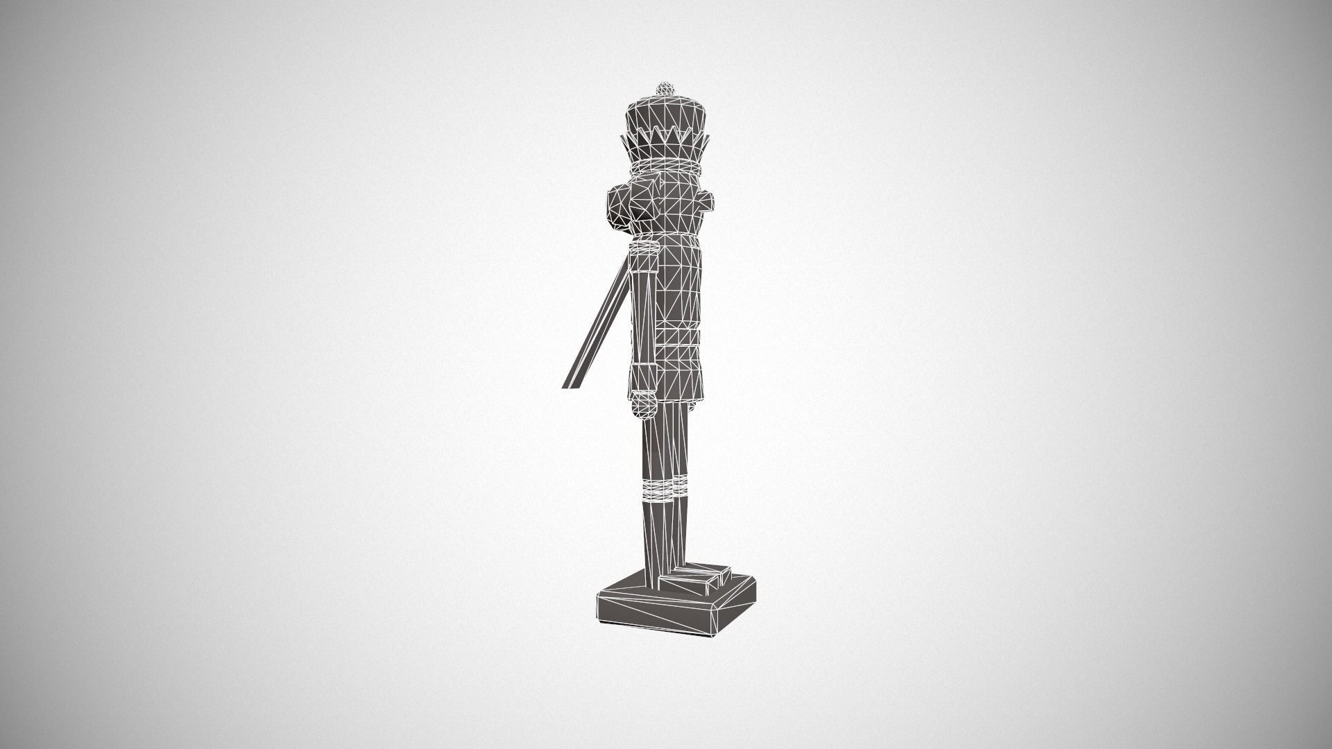 Gold Nut Cracker Low-poly 3D model_15