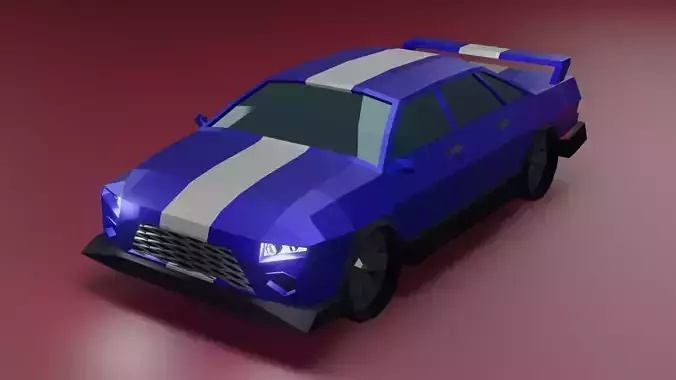 low-poly car