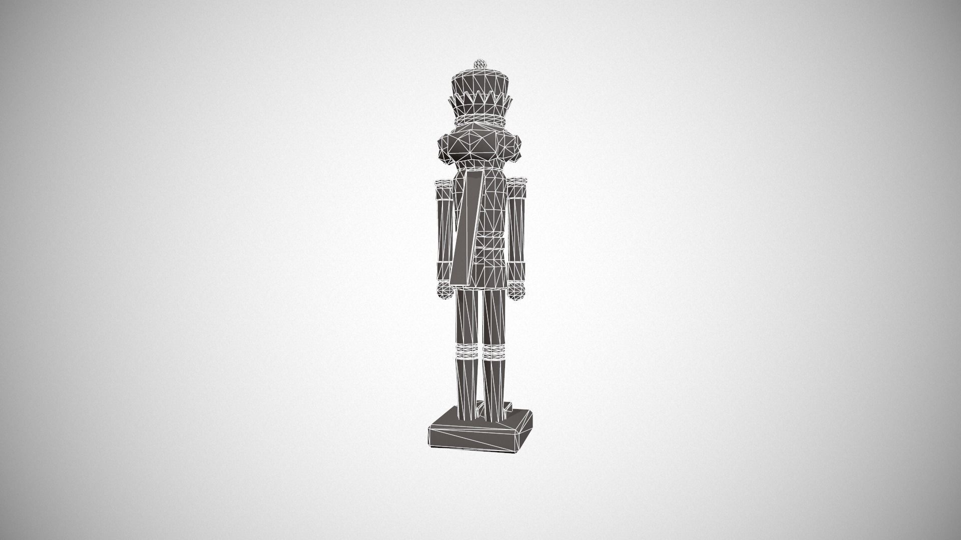 Red Nut Cracker Low-poly 3D model_18