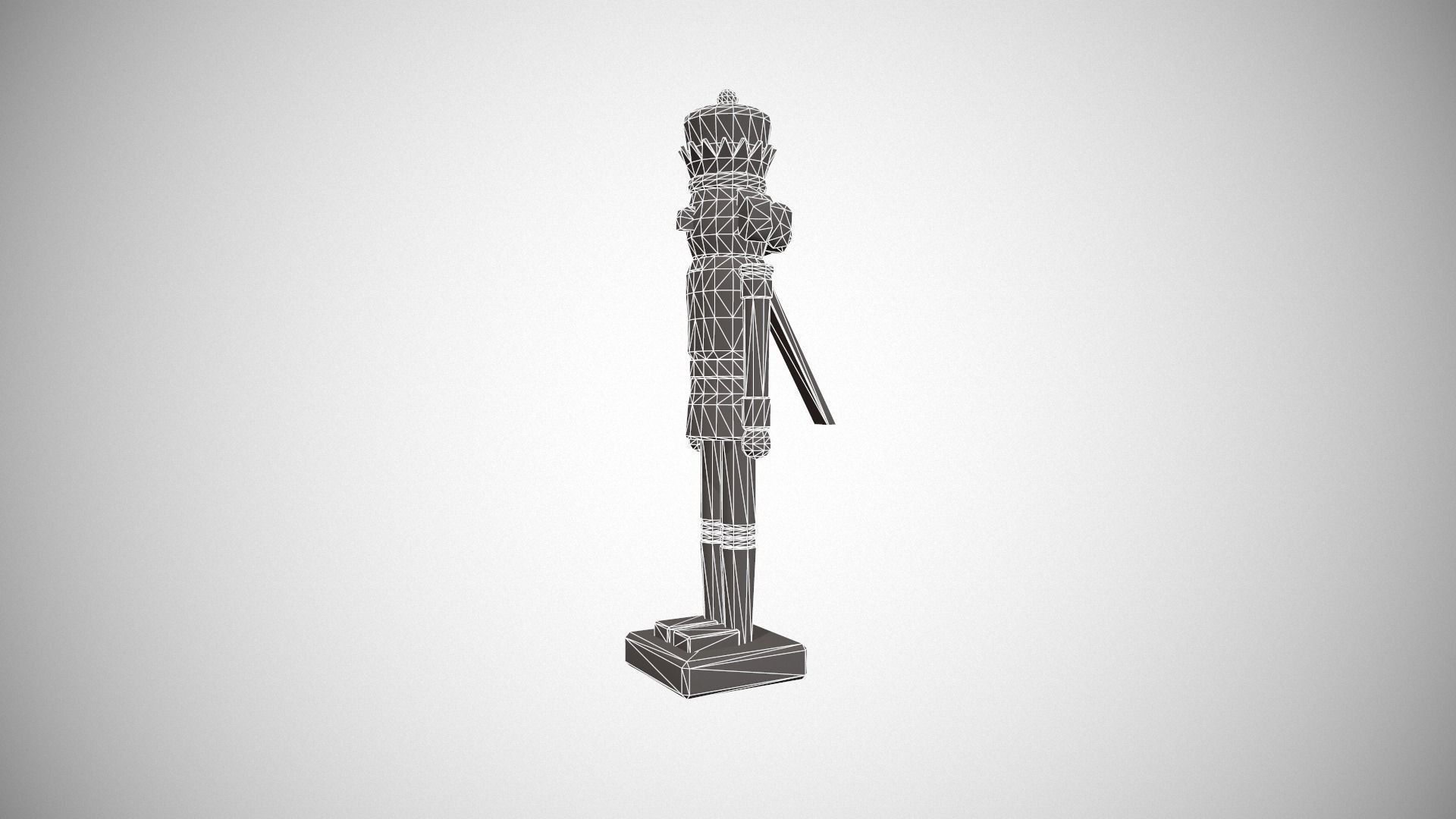 Red Nut Cracker Low-poly 3D model_22