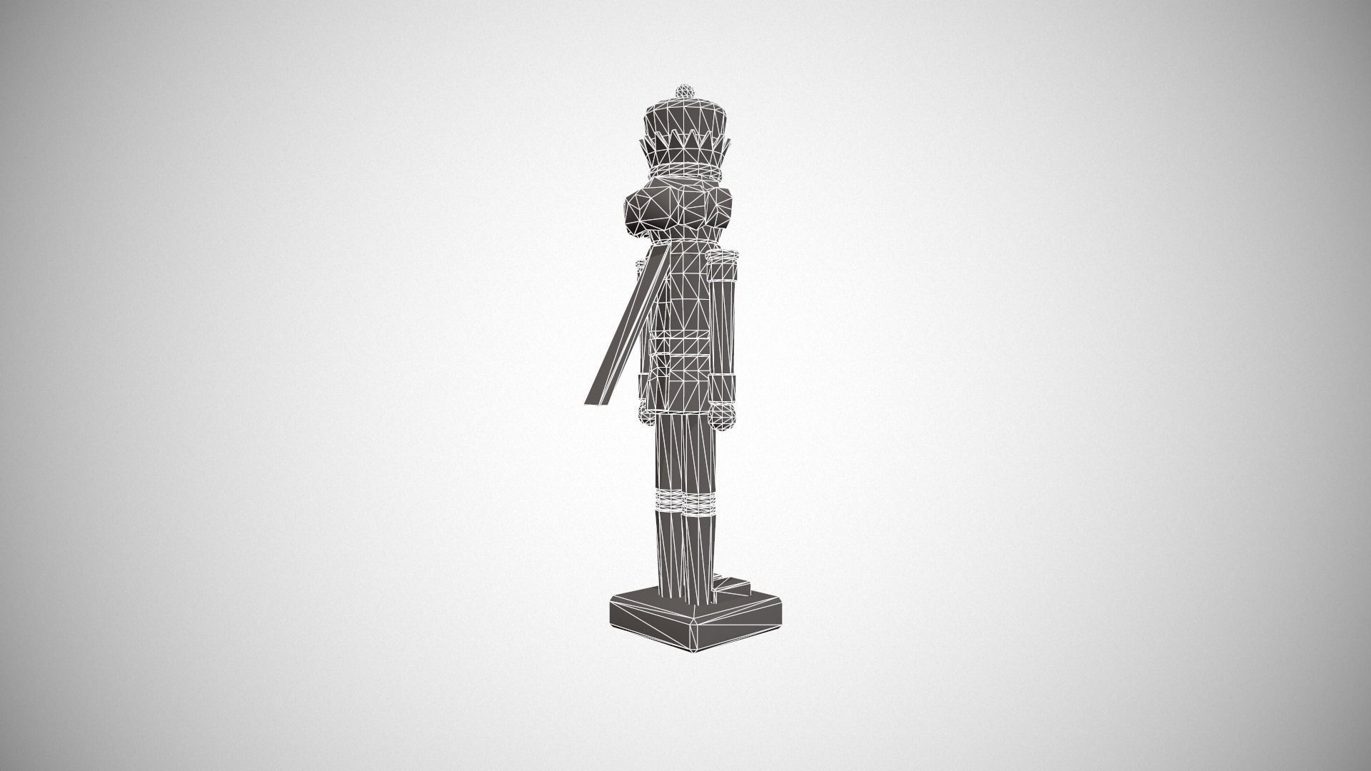 Red Nut Cracker Low-poly 3D model_17