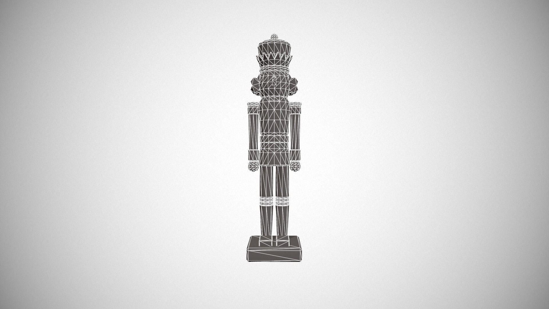 Red Nut Cracker Low-poly 3D model_13