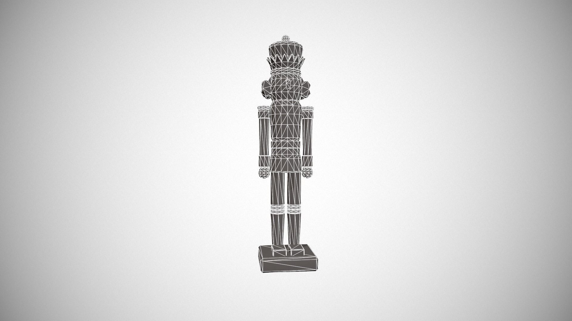 Red Nut Cracker Low-poly 3D model_24