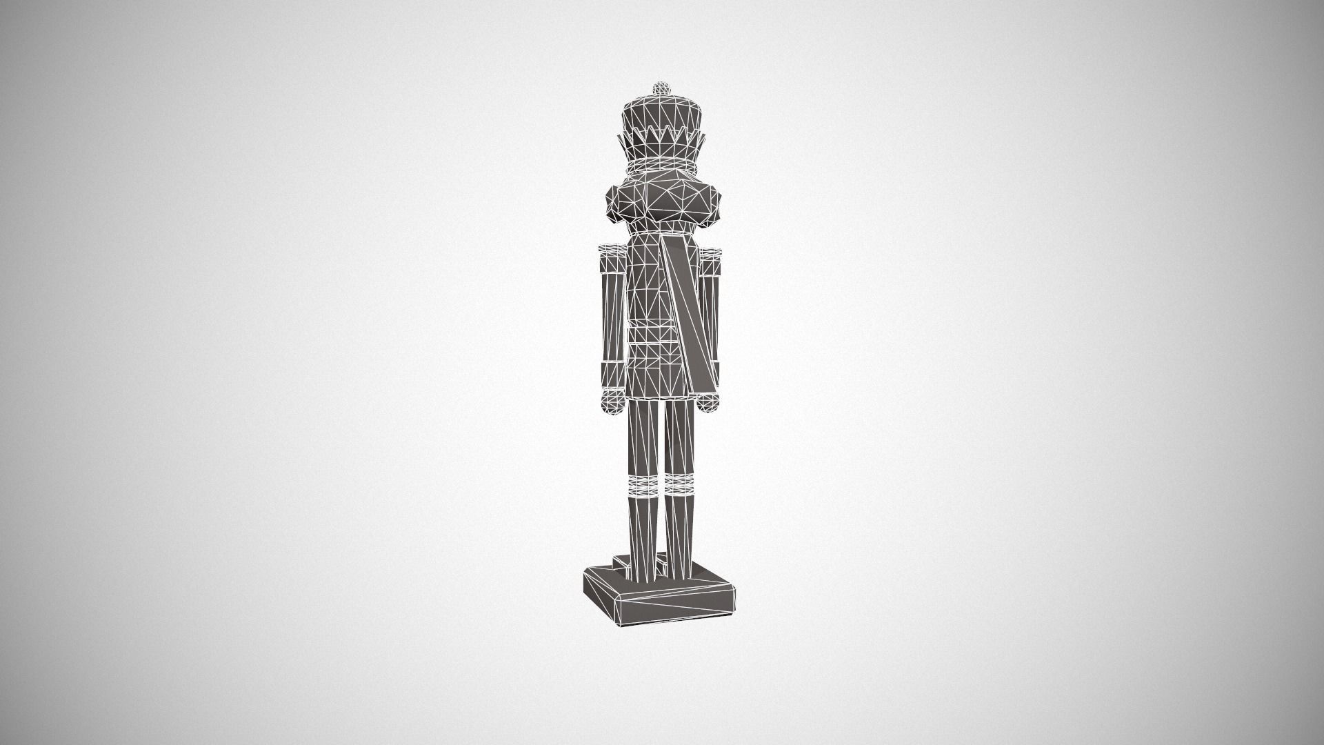 Red Nut Cracker Low-poly 3D model_19