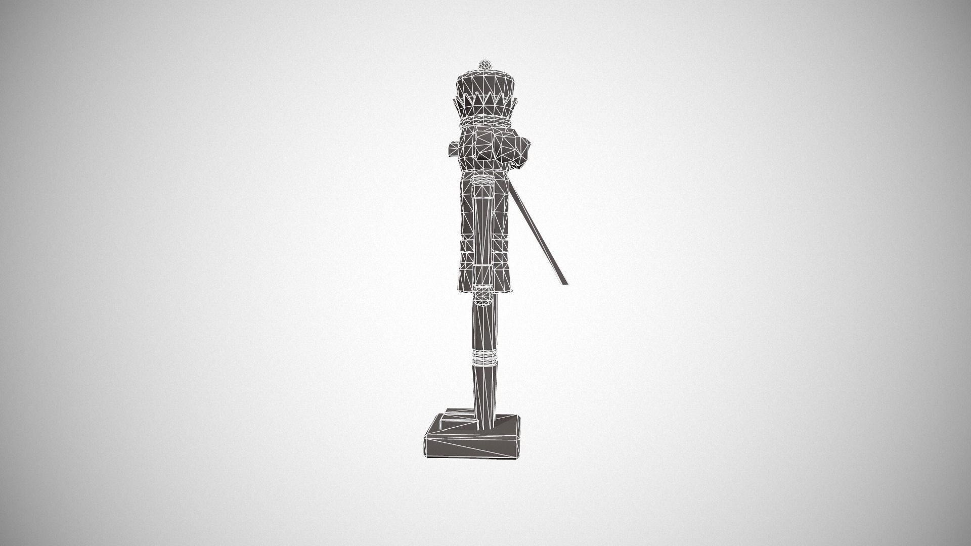 Red Nut Cracker Low-poly 3D model_21