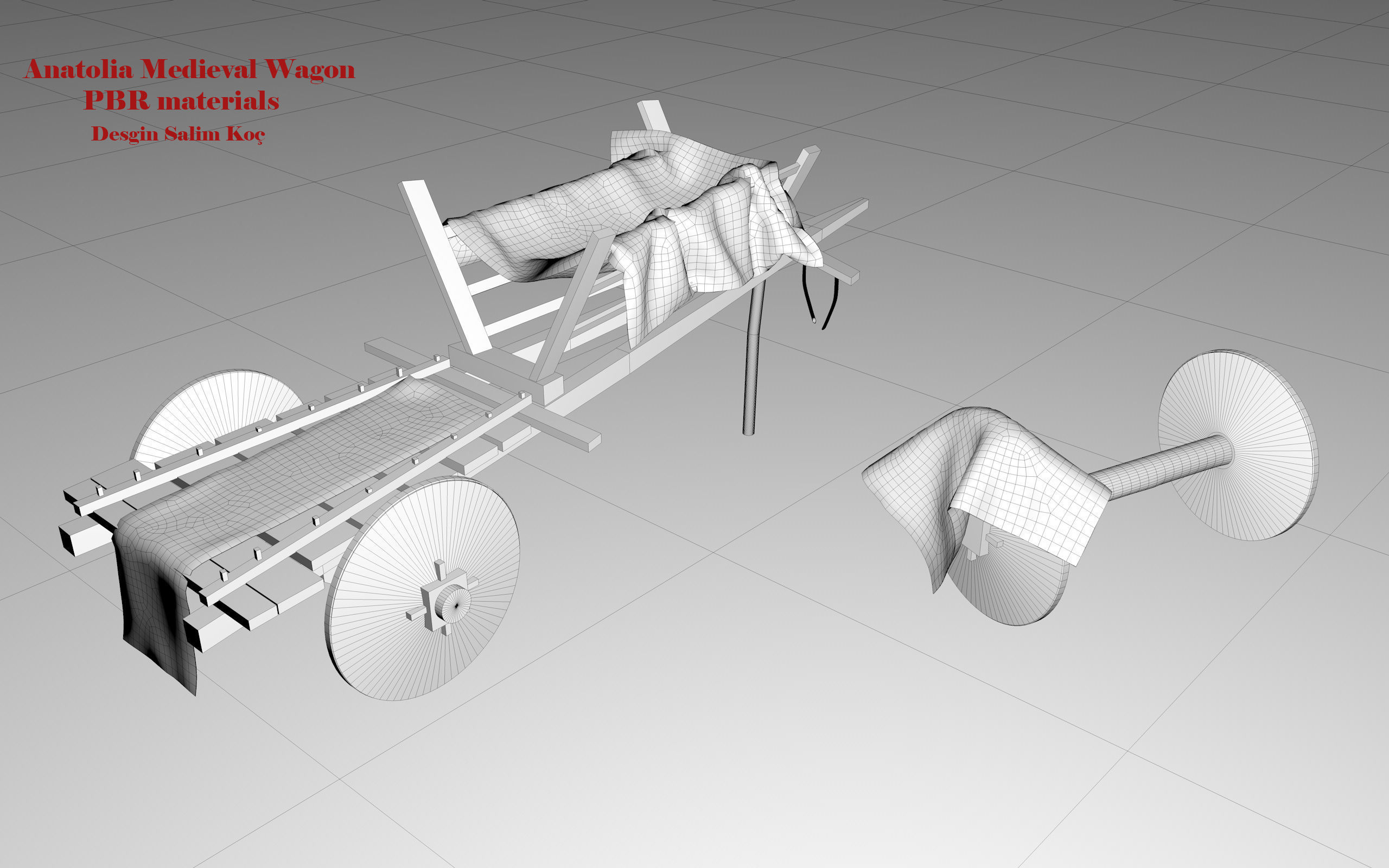  Medieval Wagon  3D model_17