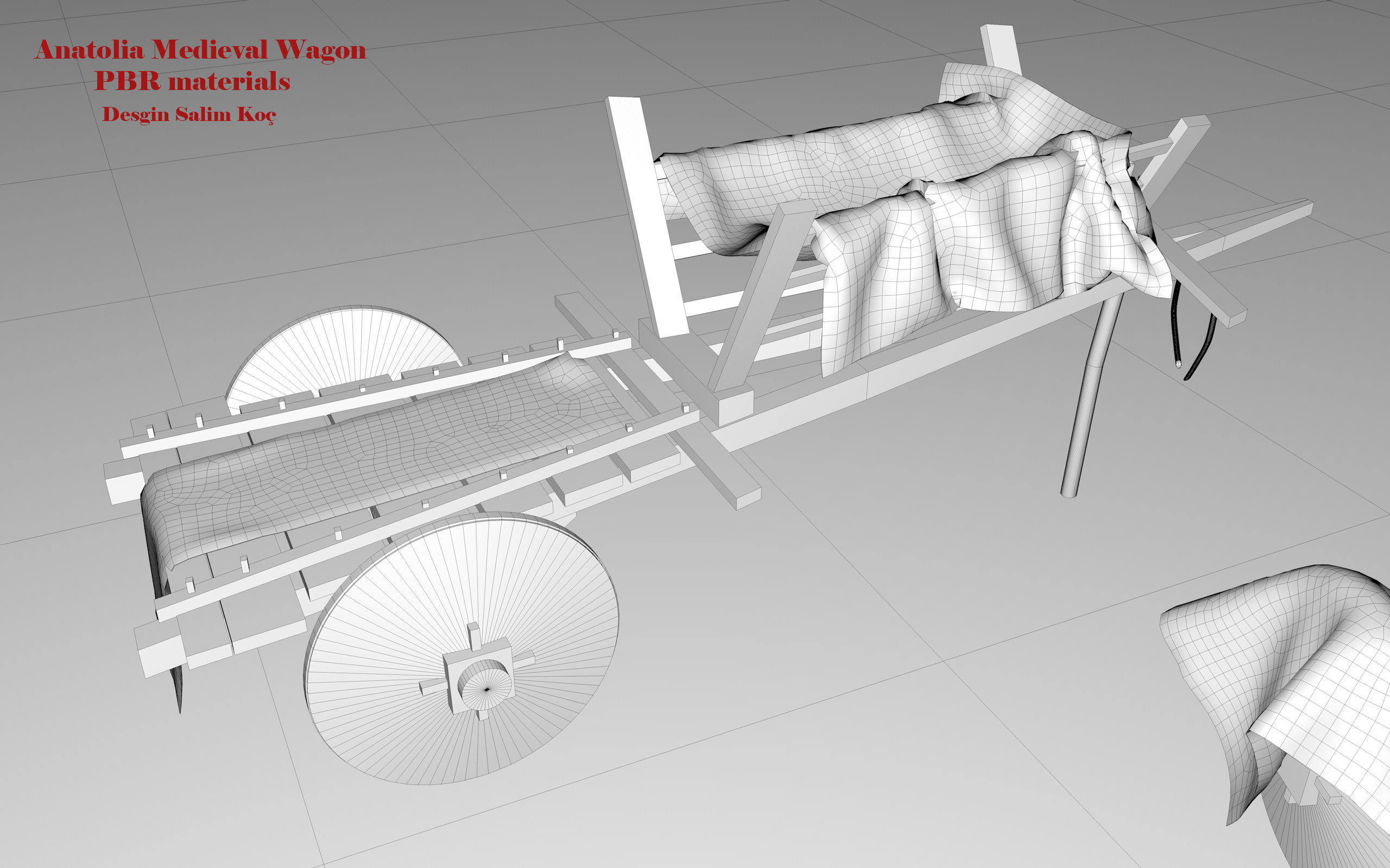  Medieval Wagon  3D model_19