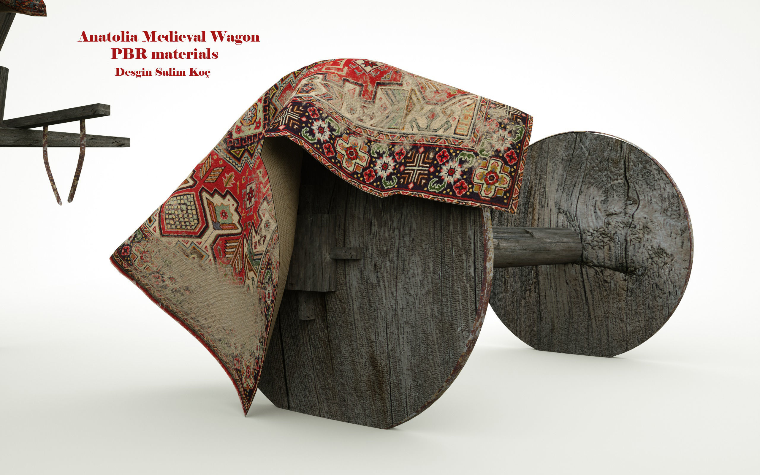  Medieval Wagon  3D model_3