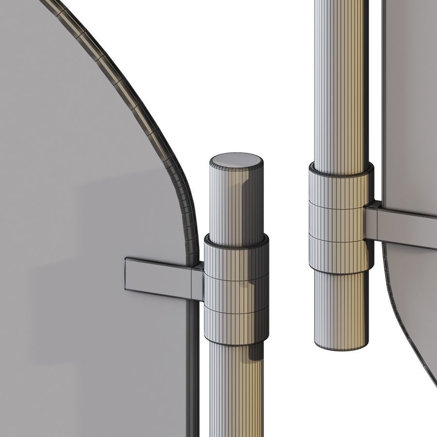 Haven Oval Wall Mirror by Pottery Barn 3D model_4