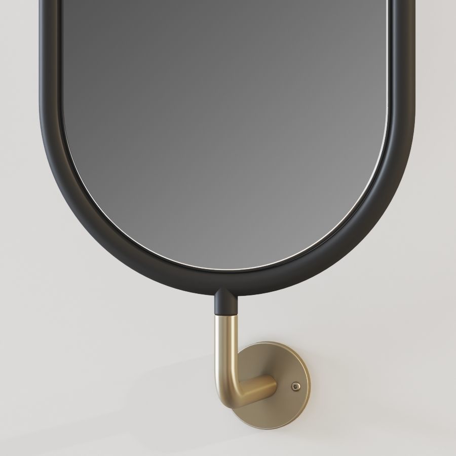 Blaire Oval Mirror With Brackets by Pottery Barn 3D model_1