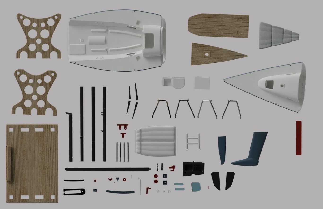 sailing yacht  Platu 25  Beneteau 25 Print Ready  3D print model_2