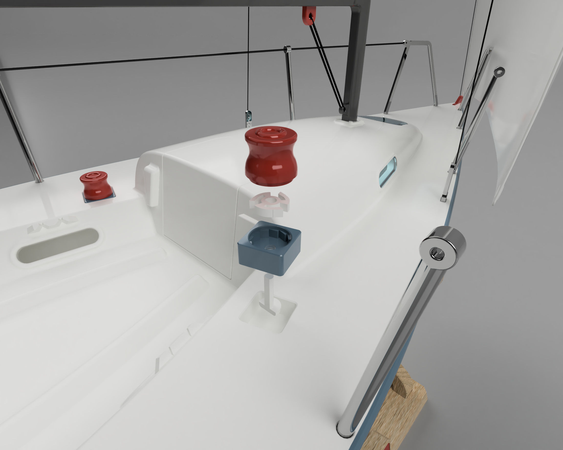 sailing yacht  Platu 25  Beneteau 25 Print Ready  3D print model_4