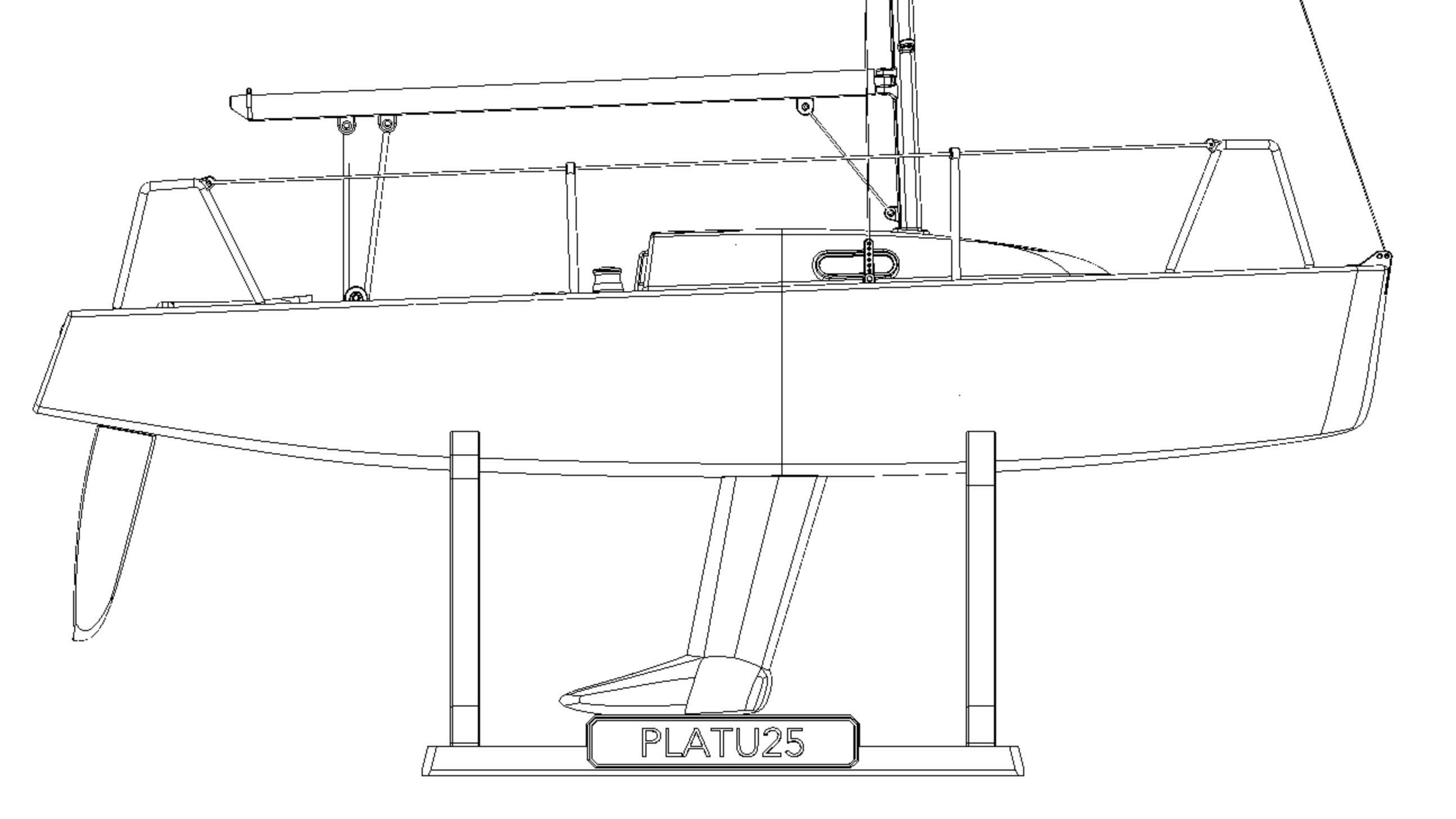 sailing yacht  Platu 25  Beneteau 25 Print Ready  3D print model_16