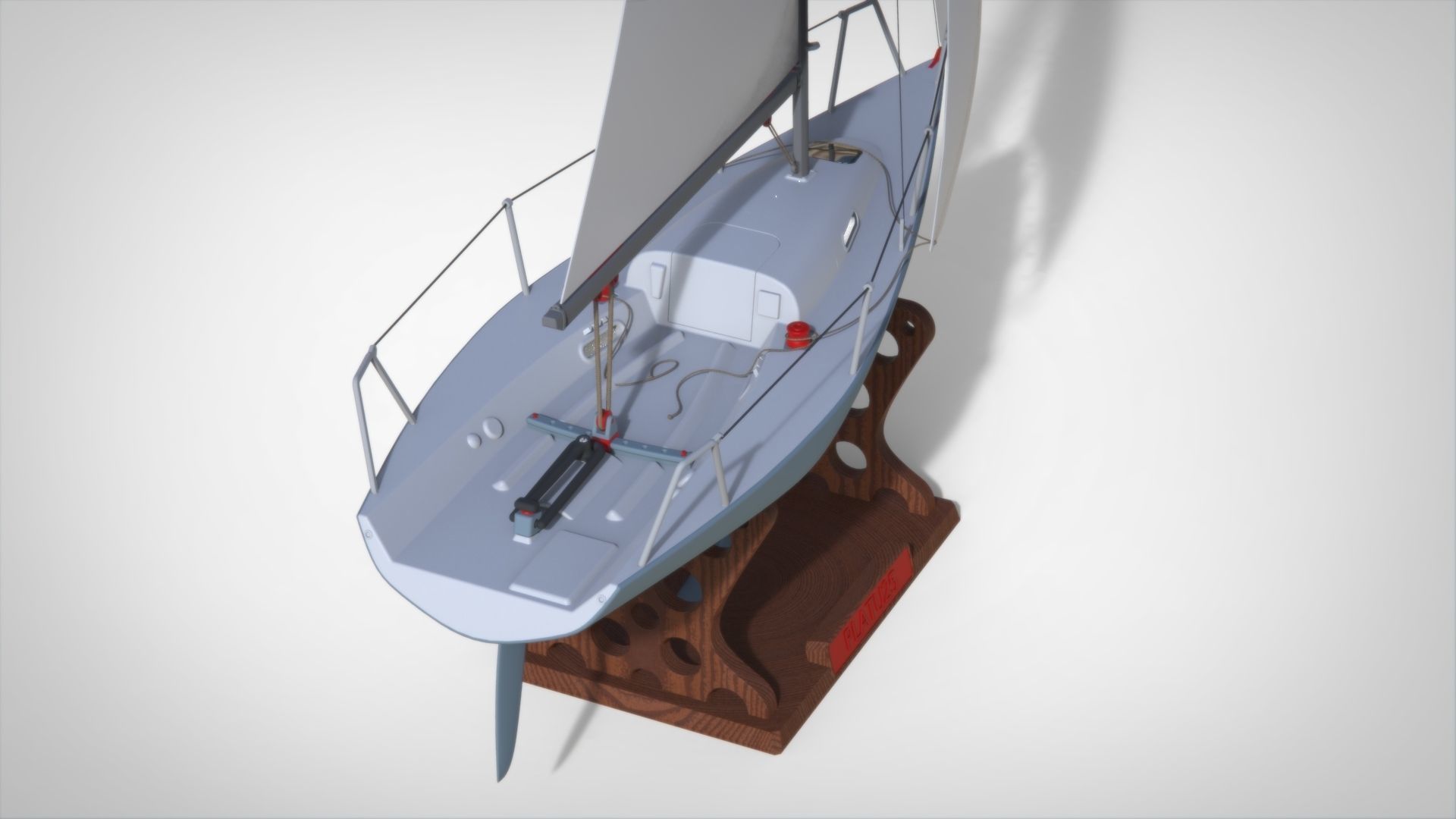 sailing yacht  Platu 25  Beneteau 25 Print Ready  3D print model_13