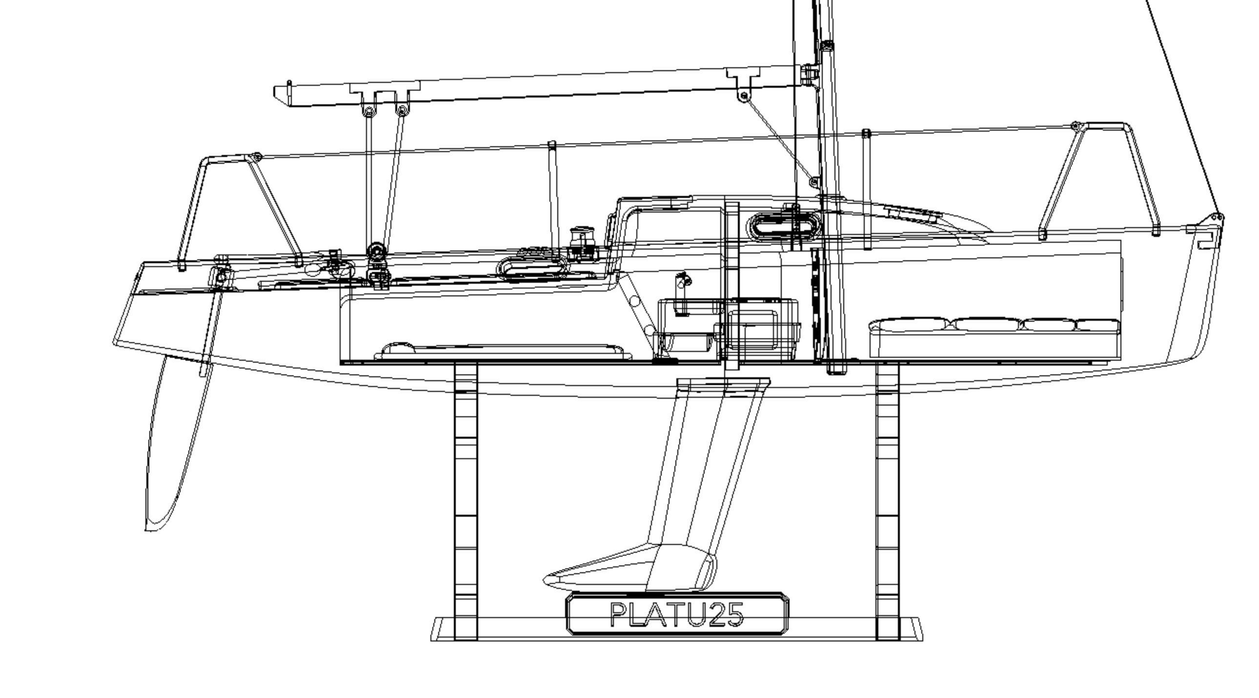 sailing yacht  Platu 25  Beneteau 25 Print Ready  3D print model_17