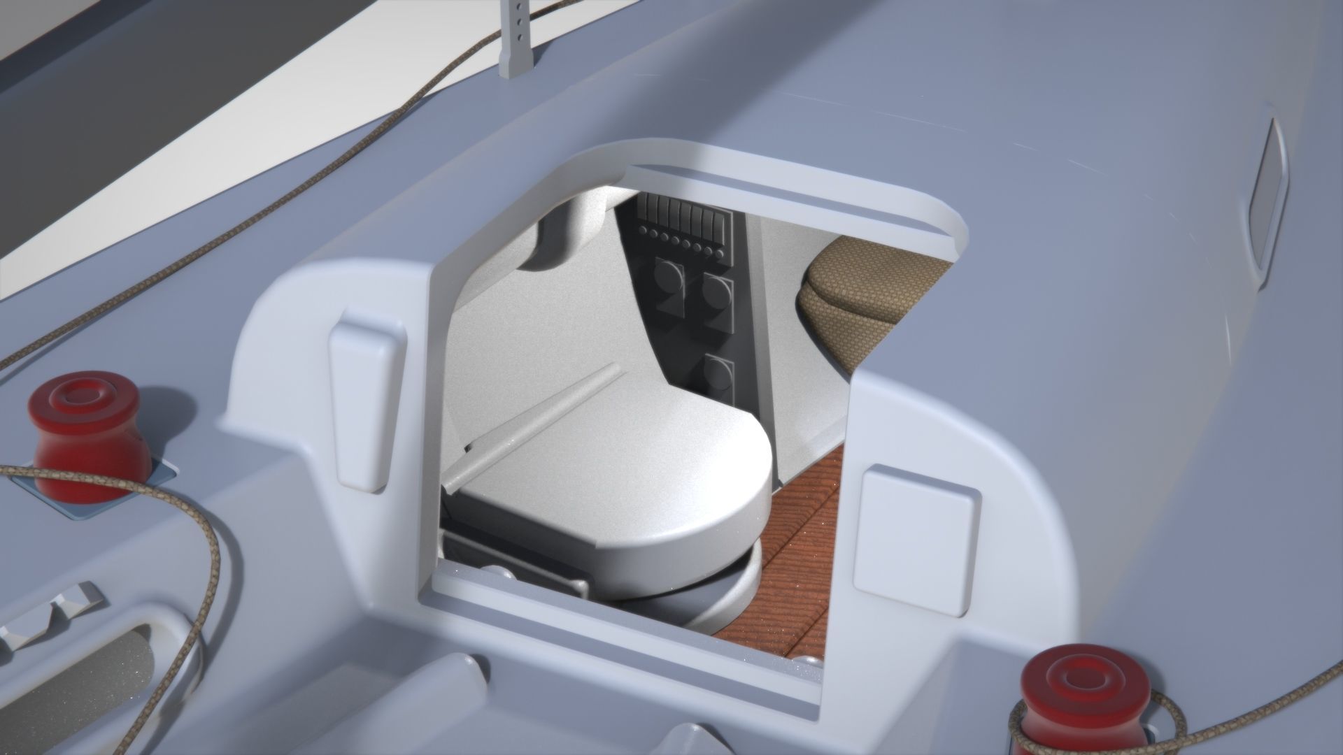 sailing yacht  Platu 25  Beneteau 25 Print Ready  3D print model_9