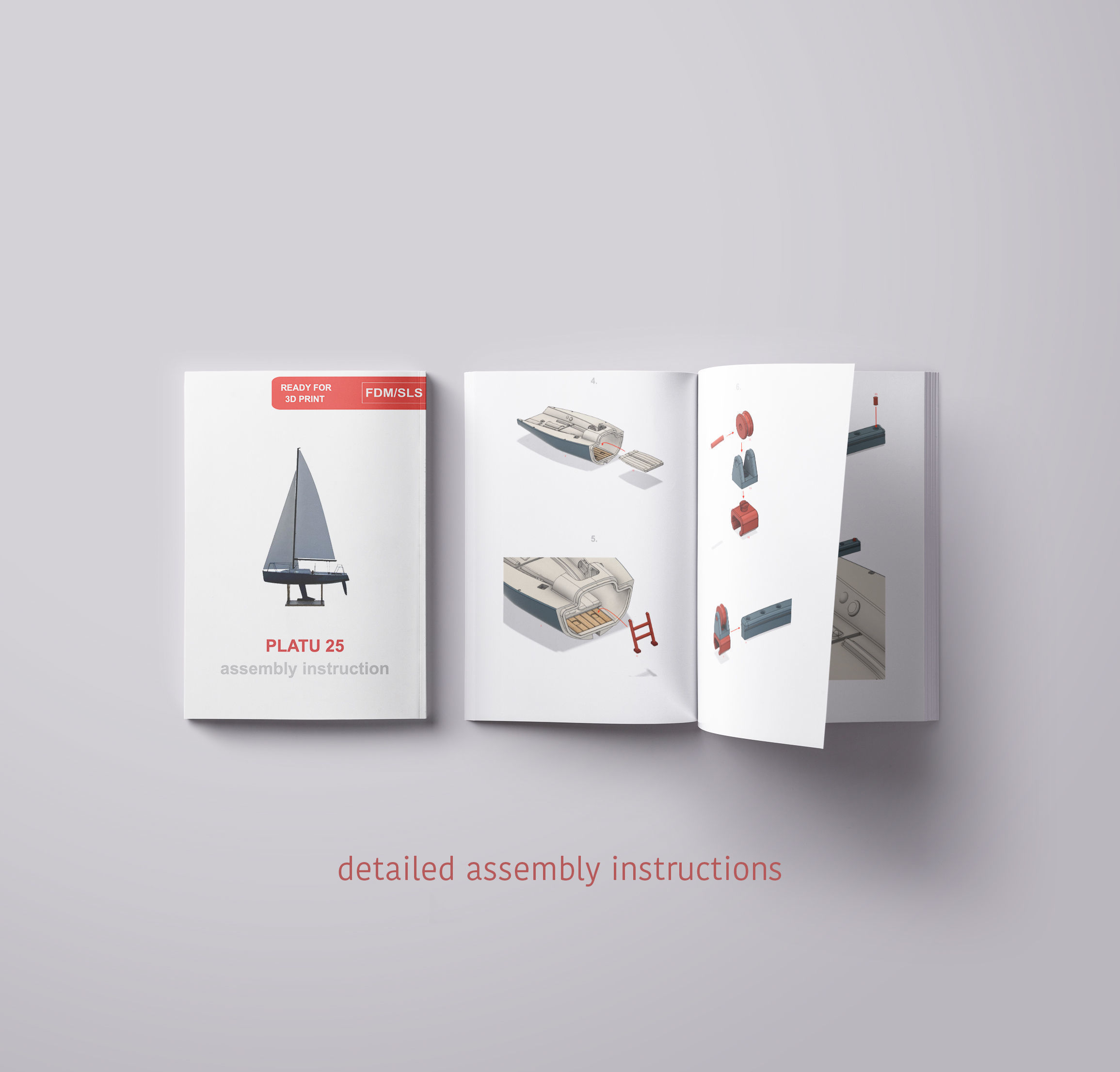 sailing yacht  Platu 25  Beneteau 25 Print Ready  3D print model_1